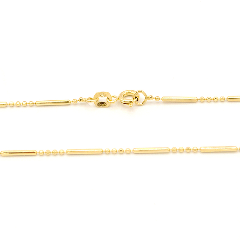 Zlatý řetízek z kuliček a válečků 2,35g