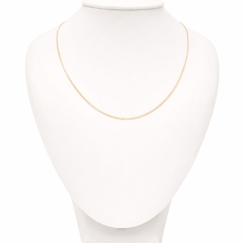 Zlatý řetízek Pancer zdobený proužky