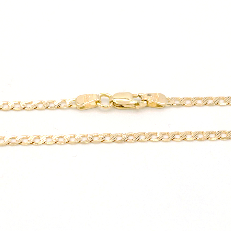 Zlatý řetízek Pancer zdobený proužky 