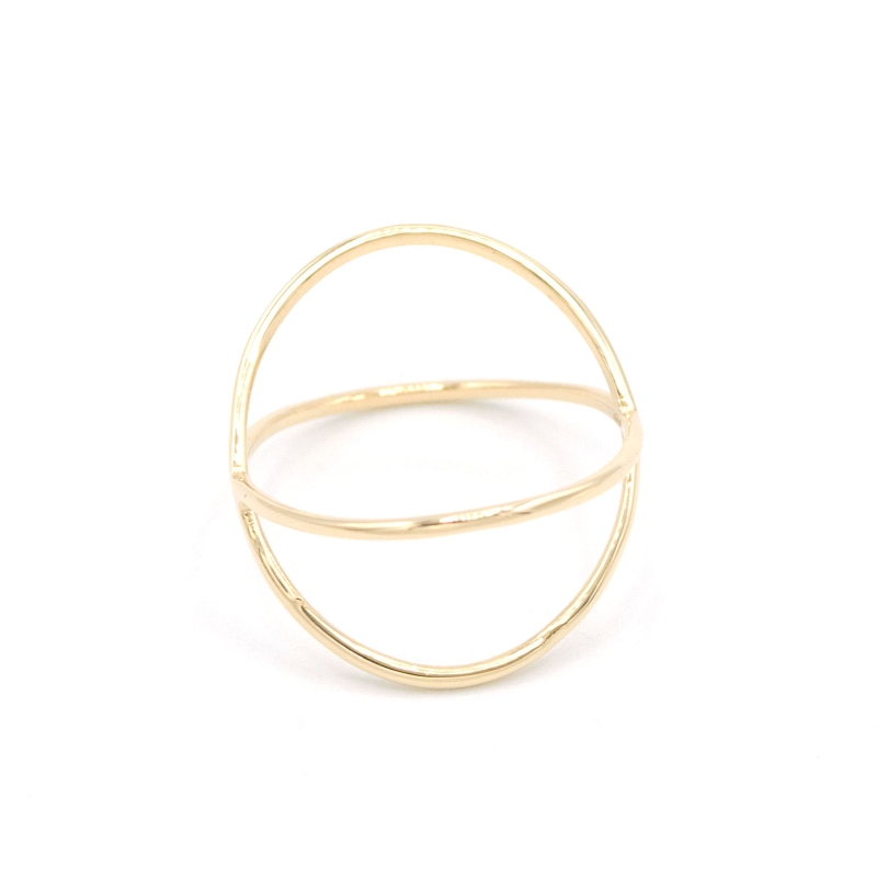 Zlatý prsten jemné propojené kroužky 1,06g