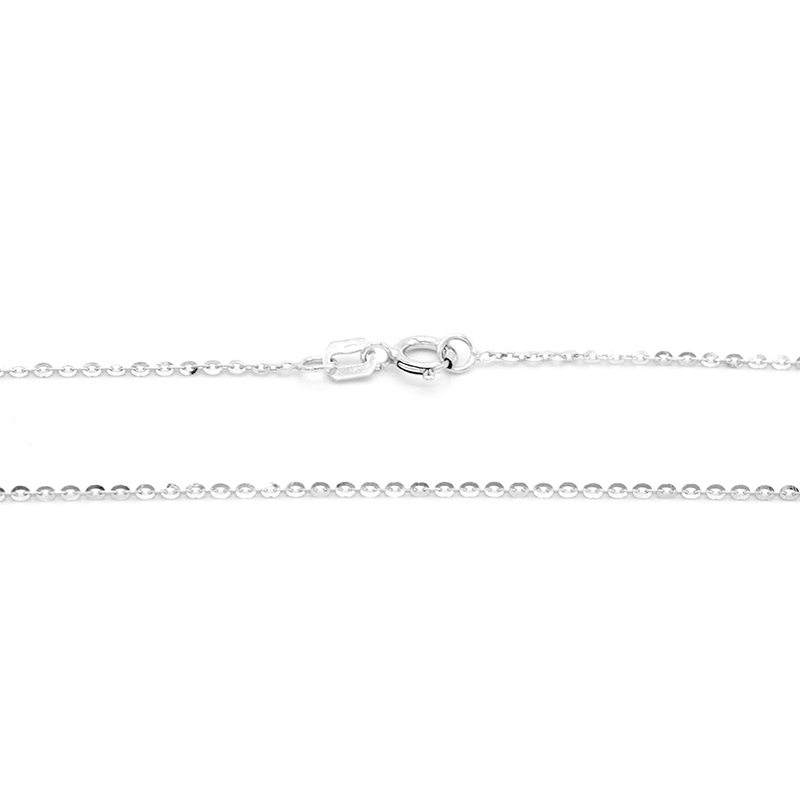 Řetízek z bílého zlata, Anker jemný zdobený v lesklém vzhledu 1,18g