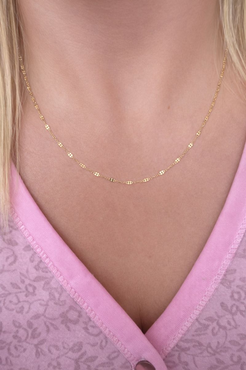 Zlatý řetízek Anker jemný zdobený 1,01g