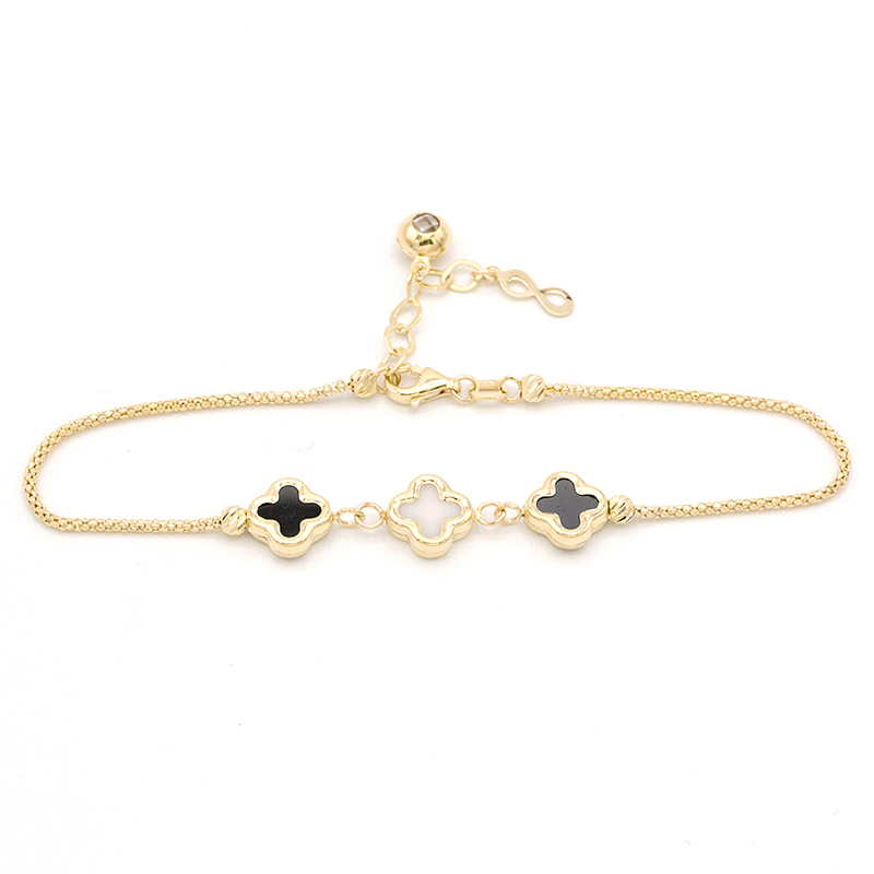 Zlatý náramek lanko se čtyřlístky 4,20g