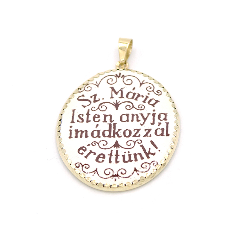 Zlatá Madonka s dítětem ve smaltu 8,40g