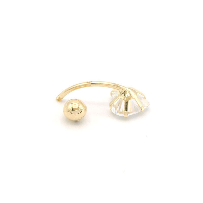 Zlatý piercing srdce 0,80g