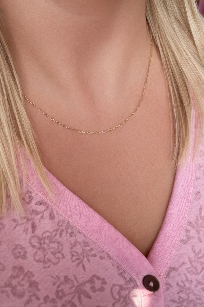 Zlatý řetízek Anker zdobený proužky 1,20g