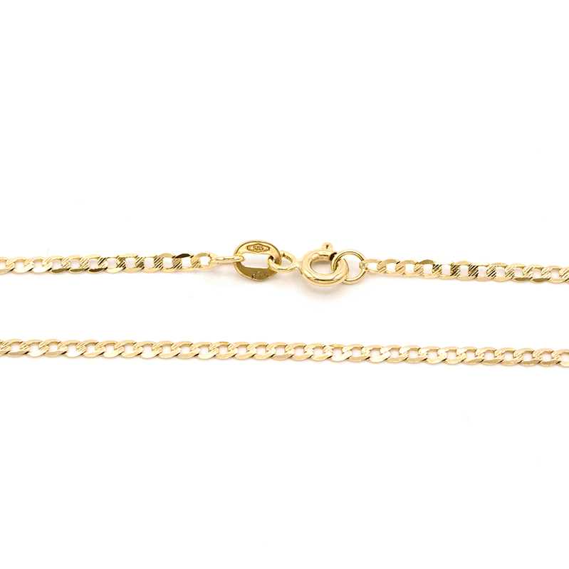 Zlatý řetízek Pancer zdobený proužky