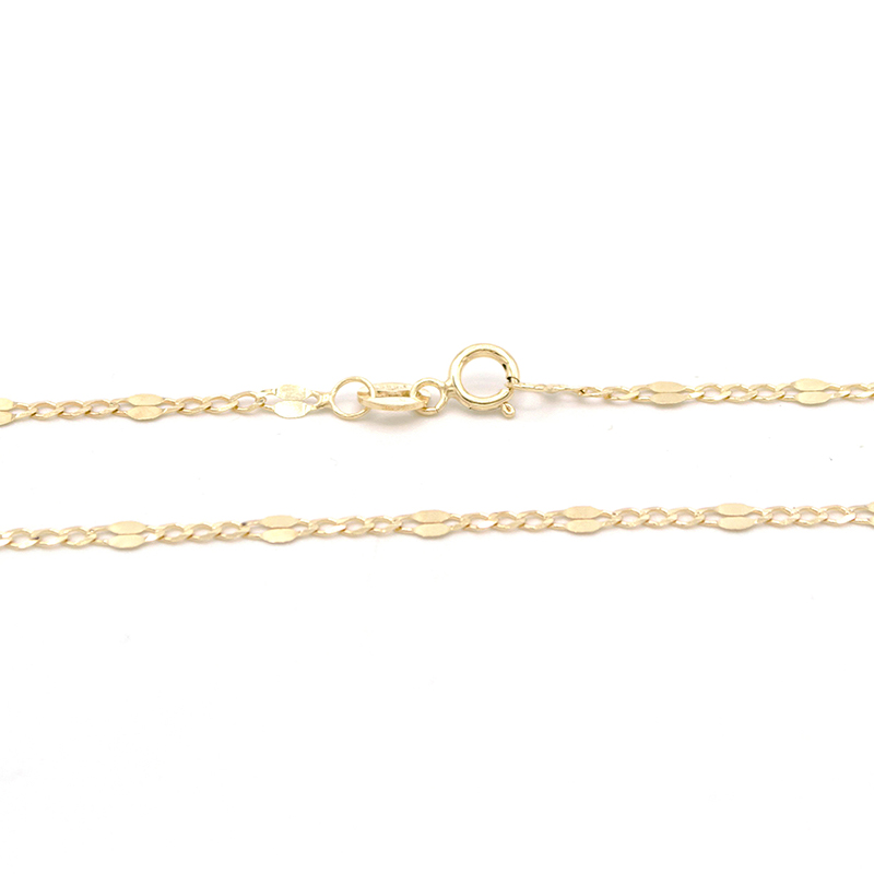 Zlatý řetízek Figaro zdobený kávové zrno 1,50g