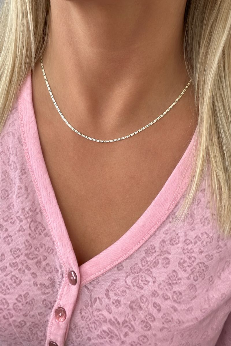 Zlatý řetízek Valentina zdobená dvě barvy zlata 2,40g