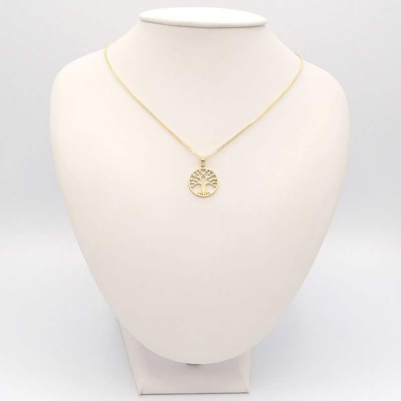 Zlatý přívěsek strom života zdobený dvě barvy zlata 1,35g