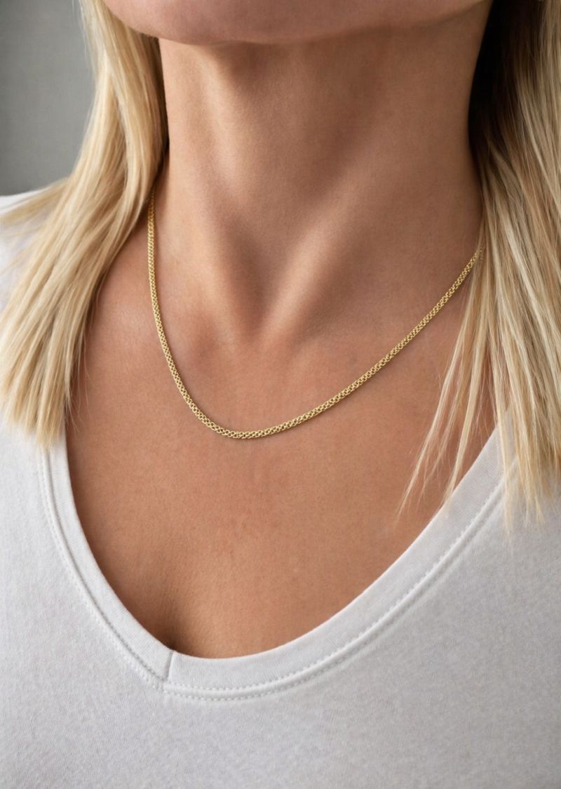 Zlatý řetízek Bismark s velkou karabinou 4,30g