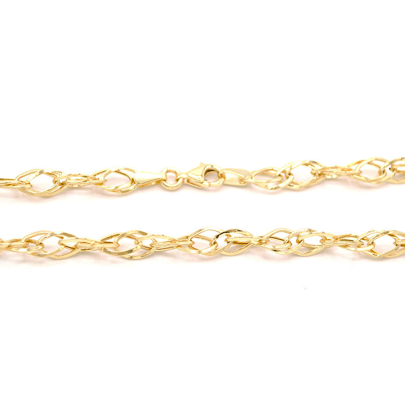 Zlatý náhrdelník proplétaný s velkou karabinou 5,72g