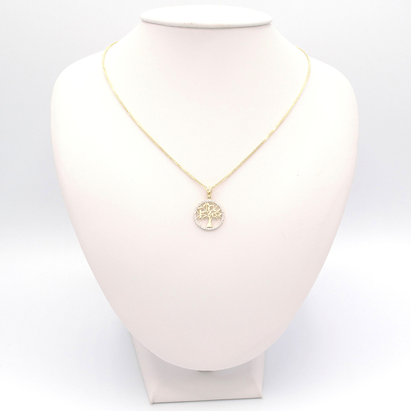 Zlatý přívěsek strom života se zirkony 1,10g