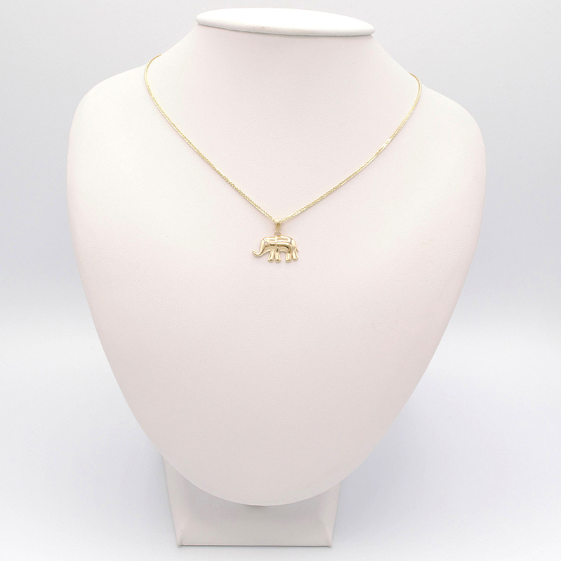 Zlatý přívěsek slon se zirkonem 1,03g