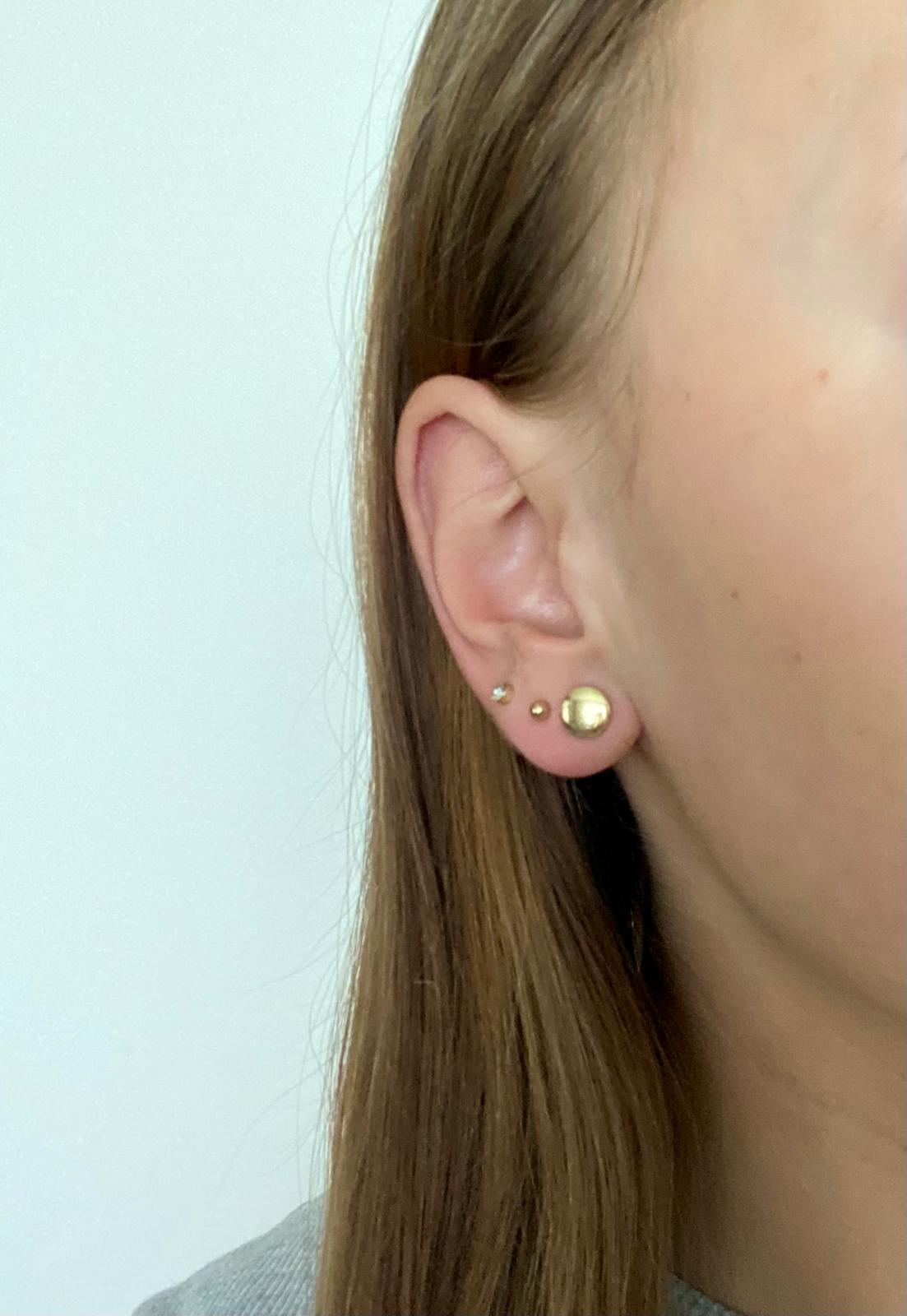 Zlaté náušnice pecky hladké na puzetu 1,20g