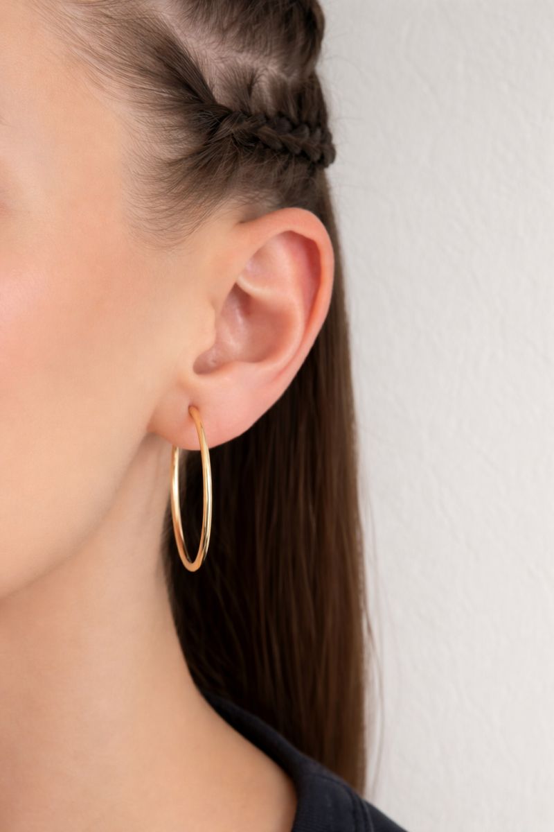 Zlaté náušnice kruhy jemné