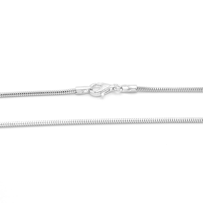 Řetízek z bílého zlata lanko hladké v lesklém vzhledu s velkou karabinou 4,10g
