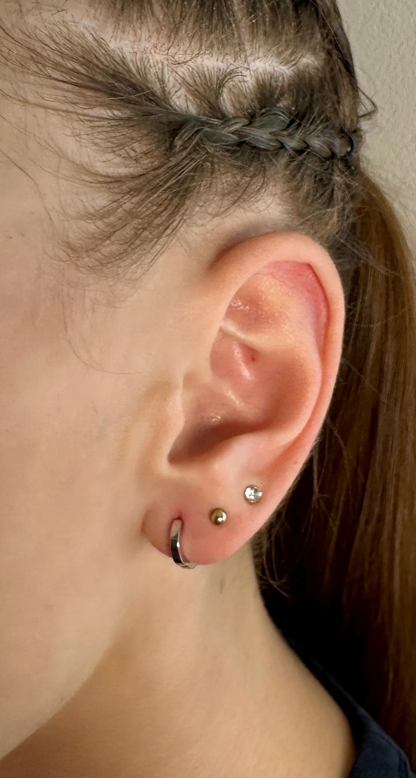 Dětské náušnice z bílého zlata kruhy malé 0,85g