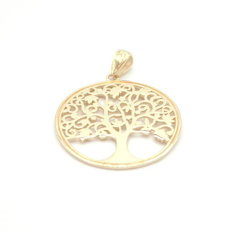 Zlatý přívěsek strom života kulatý 