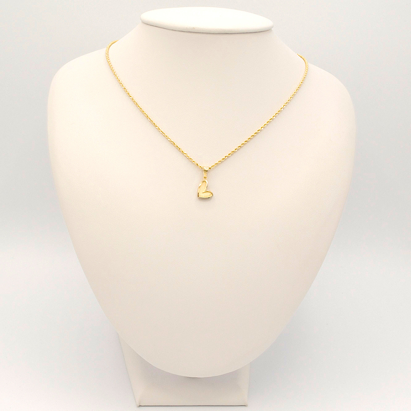 Zlatý přívěsek srdce zdobené 