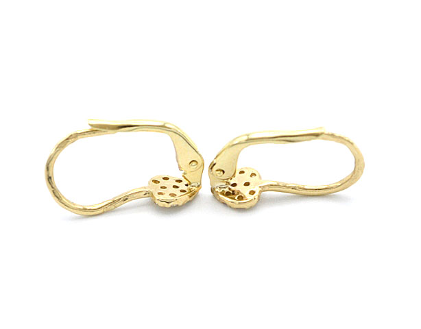 Zlaté náušnice srdíčka se zirkony 1,48g