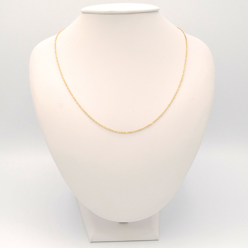 Zlatý dětský řetízek Singapore kroucený 1,30g