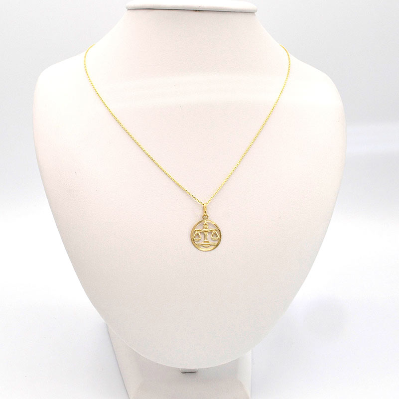 Zlatý přívěsek váhy v kruhu 0,63g