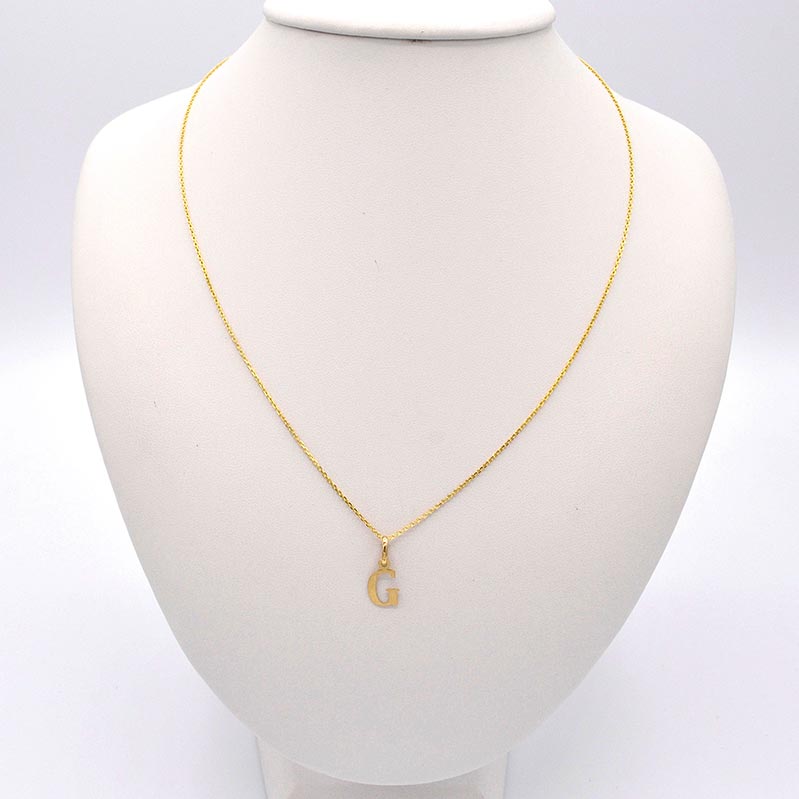 Zlatý přívěsek písmeno G 0,27g