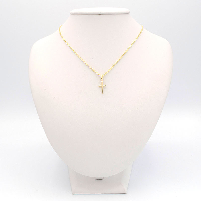 Zlatý přívěsek kříž malý hladký celozlatý 0,61g