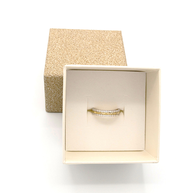 Krabička na šperky zlatá lesklá