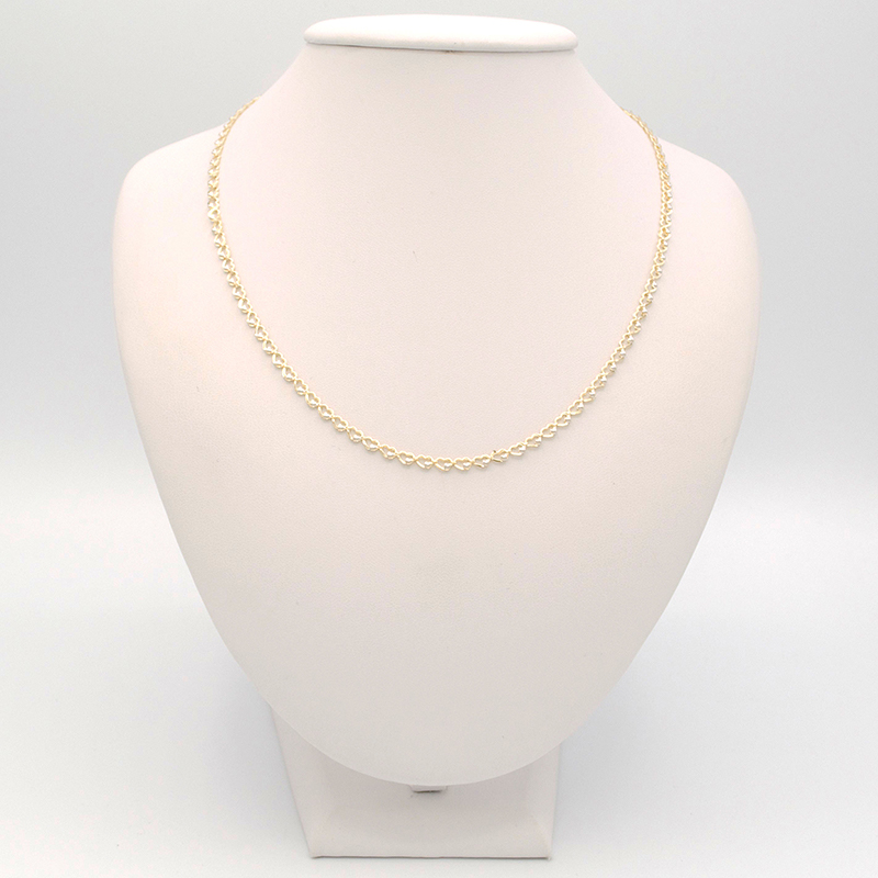 Zlatý řetízek ze srdíček dvě barvy zlata 3,25g