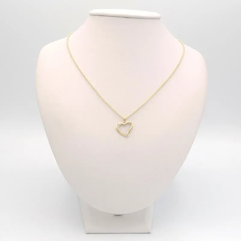 Zlaté srdce se zirkony 0,95g