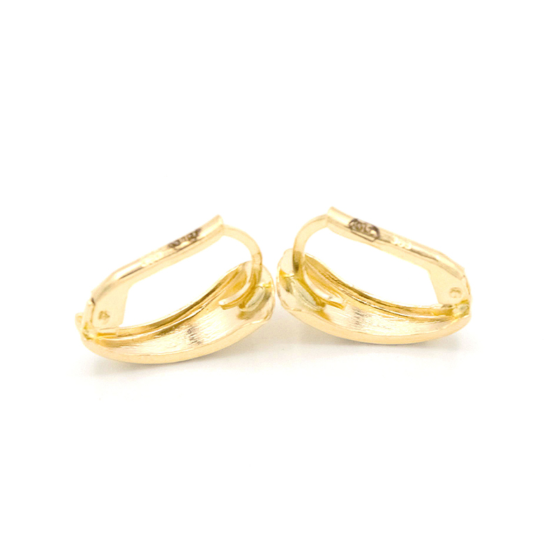 Zlaté náušníce s mřížkovaným gravírováním 1,40g