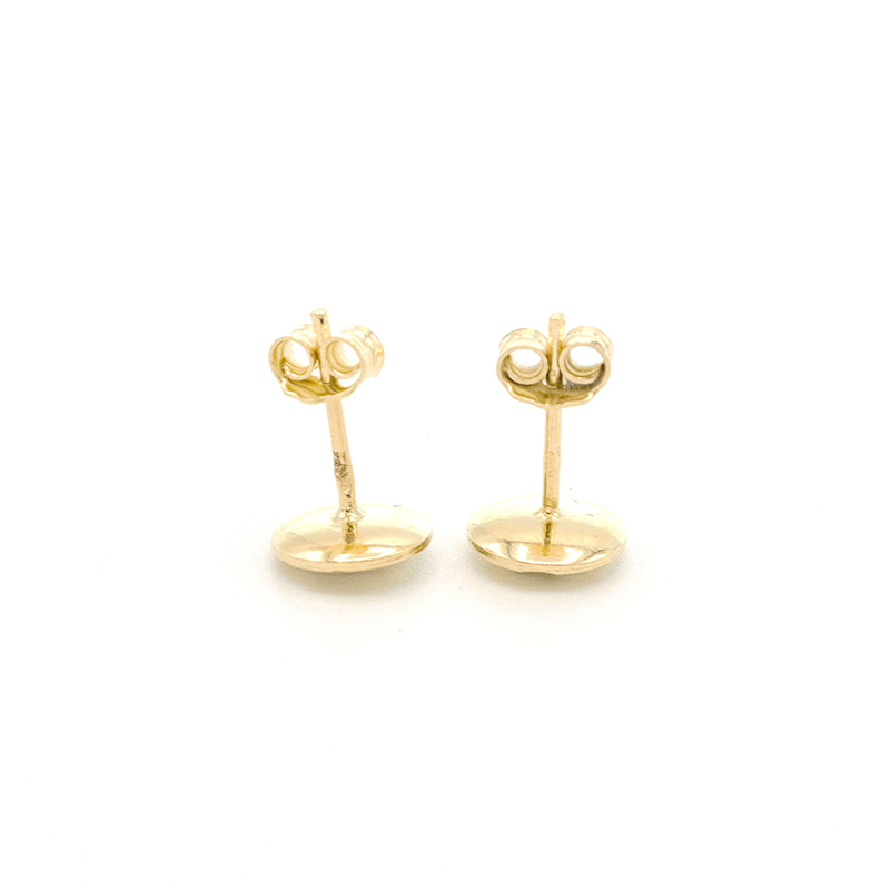 Zlaté náušnice pecky na puzetu se zdobením menší 1,13g