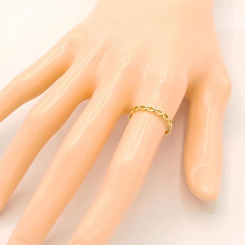 Zlatý prsten kroužek zdobený propletením 0,93g