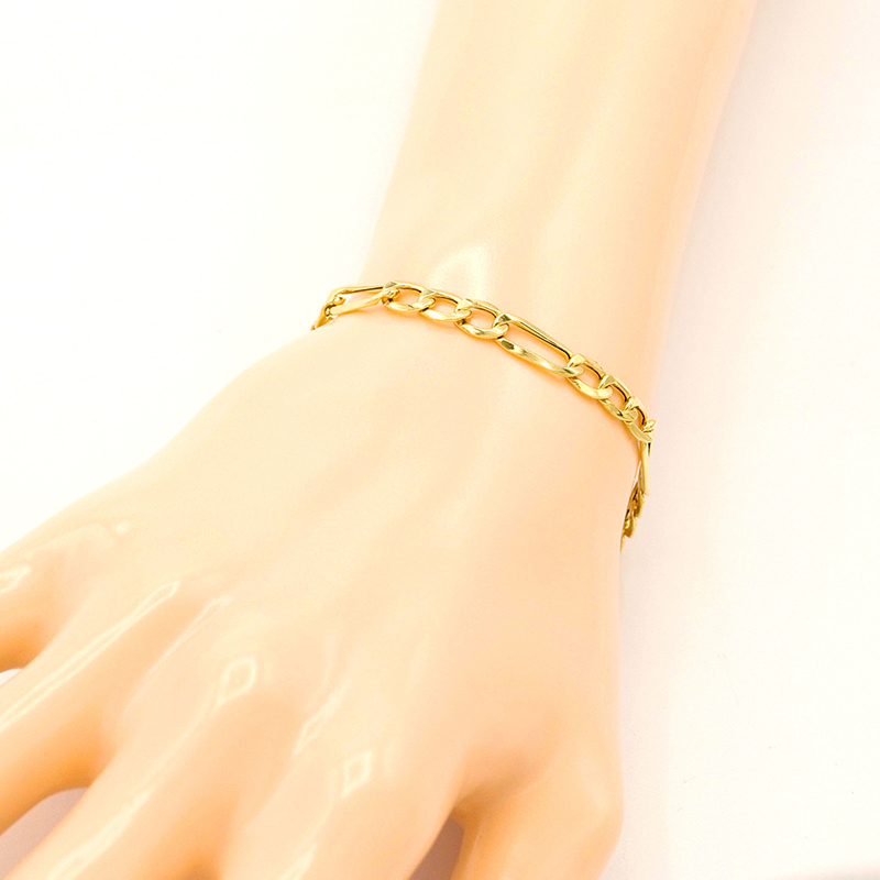 Zlatý náramek Figaro