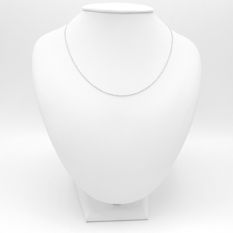 Řetízek z bílého zlata, kuličkový 1,42g