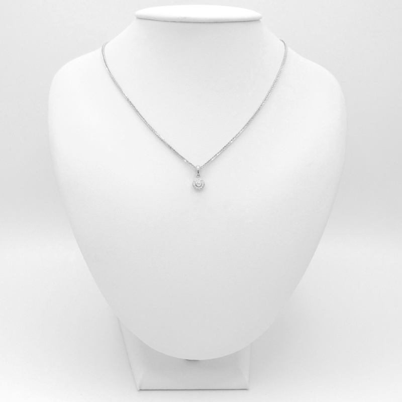 Přívěsek z bílého zlata, se zirkony 0,65g