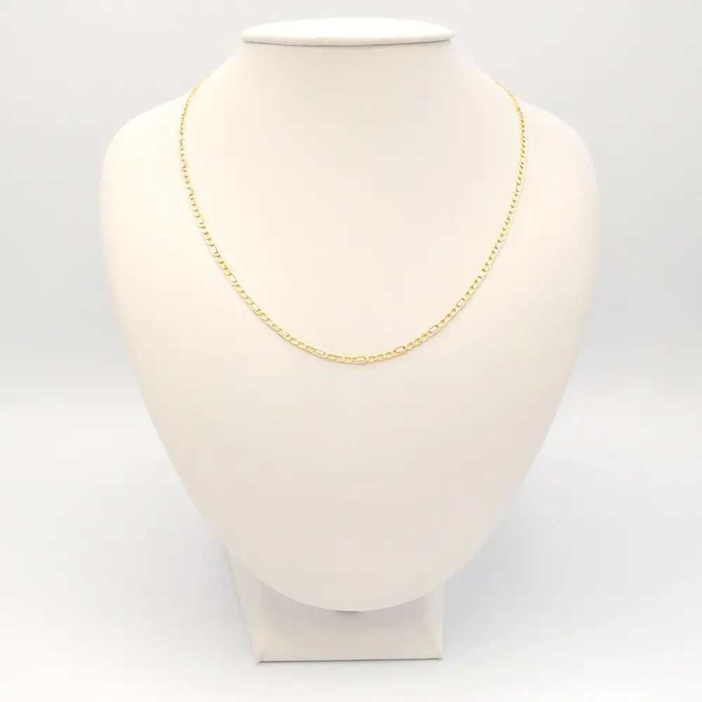 Zlatý řetízek Figaro zdobený dvě barvy zlata 2,60g