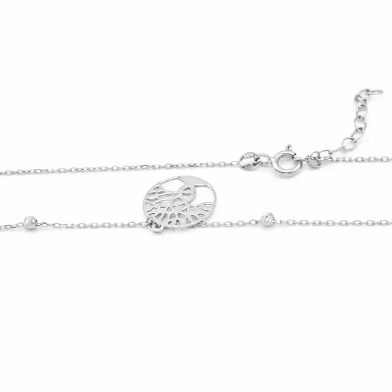 Řetízek z bílého zlata, s přívěskem strom života 1,80g