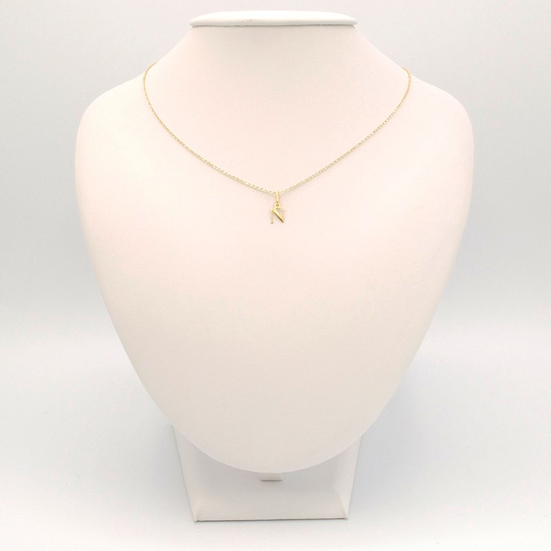 Zlatý přívěsek písmeno N 0,20g