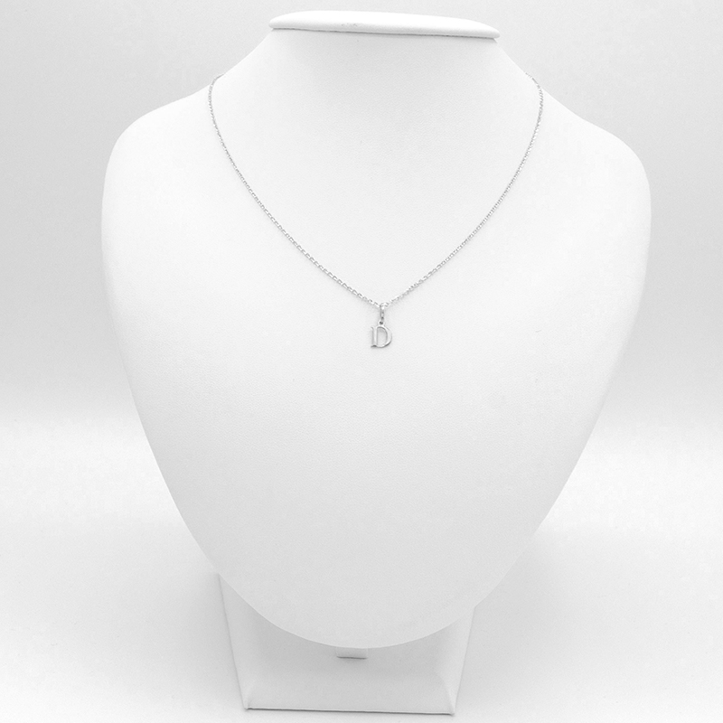 Přívěsek z bílého zlata, písmeno D 0,20g