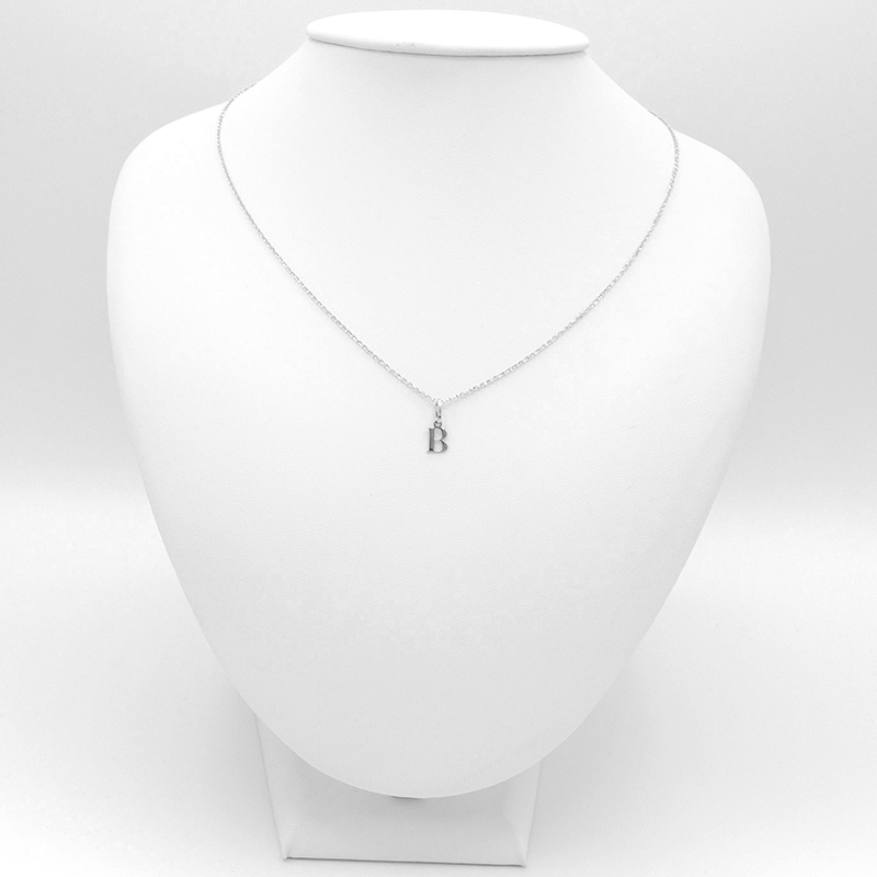 Přívěsek z bílého zlata, písmeno B 0,20g