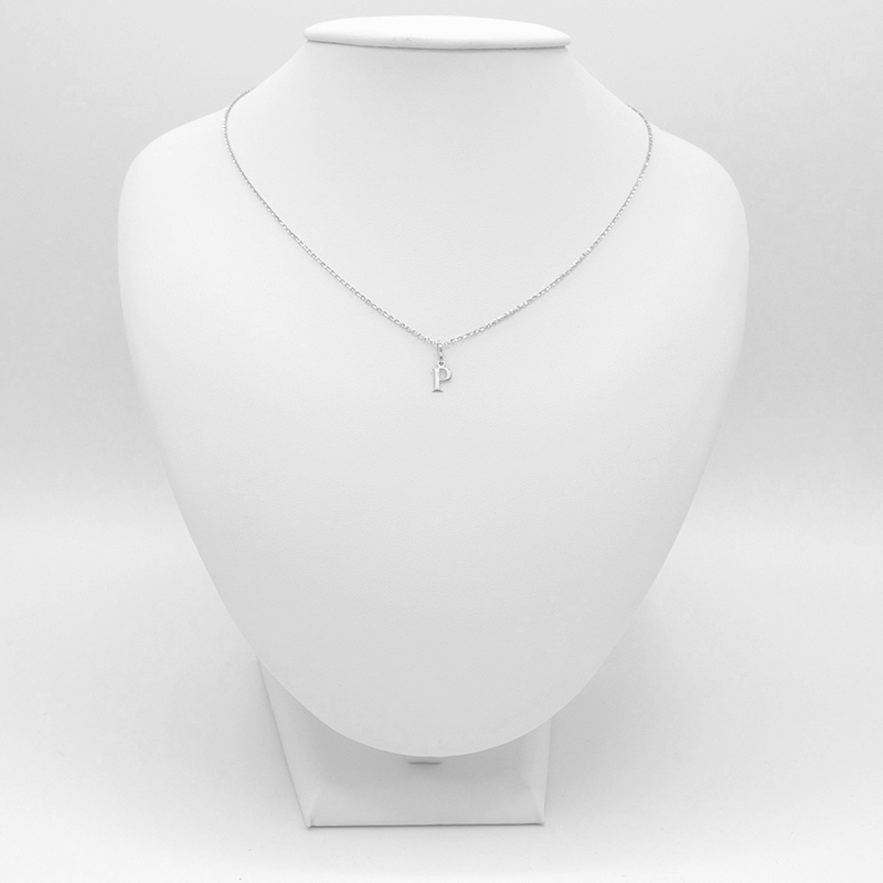 Přívěsek z bílého zlata, písmeno P 0,20g