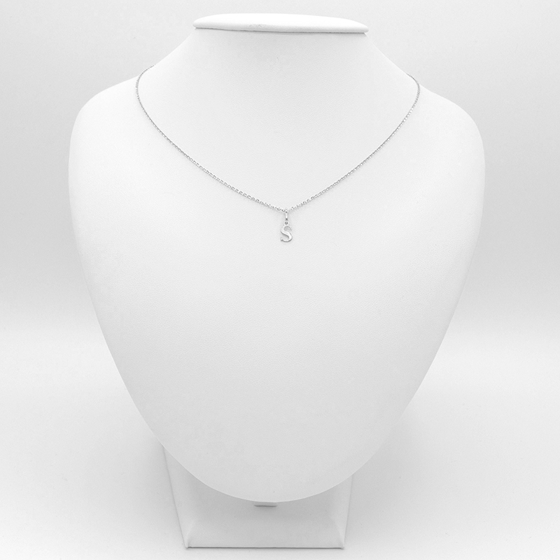 Přívěsek z bílého zlata, písmeno S 0,25g