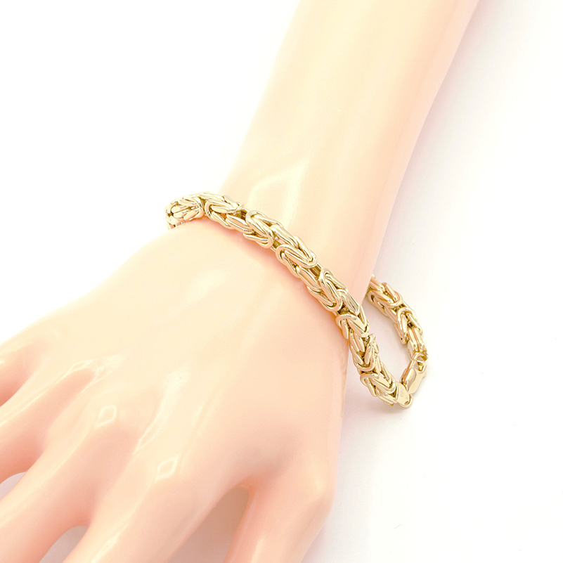 Zlatý náramek královský hrubý zdobený 14,30g