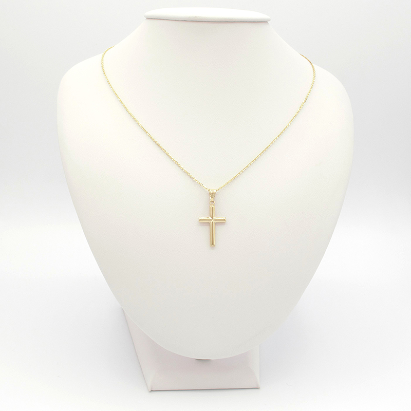 Zlatý přívěsek kříž dutý 0,65g