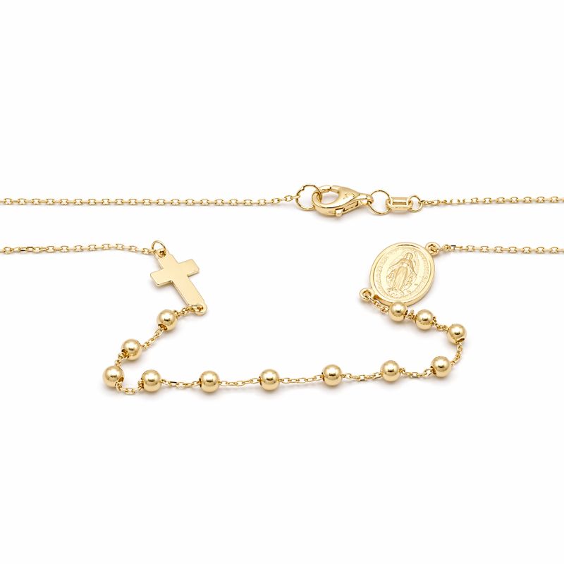 Zlatý řetízek Růženec zdobený 