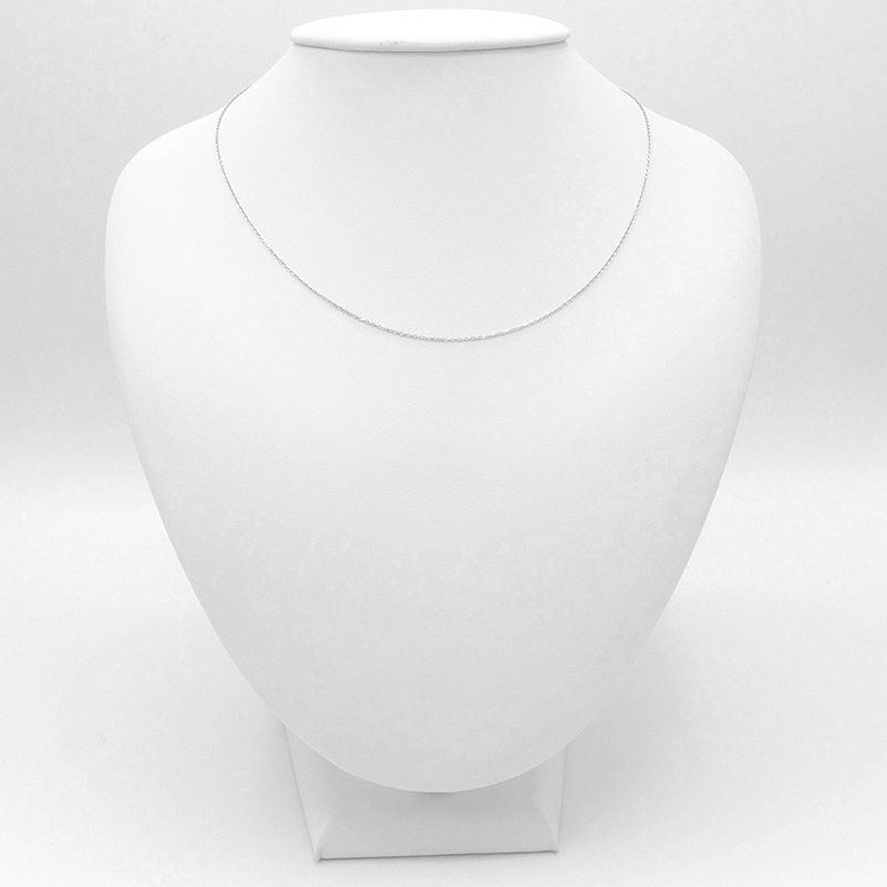 Dětský řetízek z bílého zlata, jemný Anker 0,85g