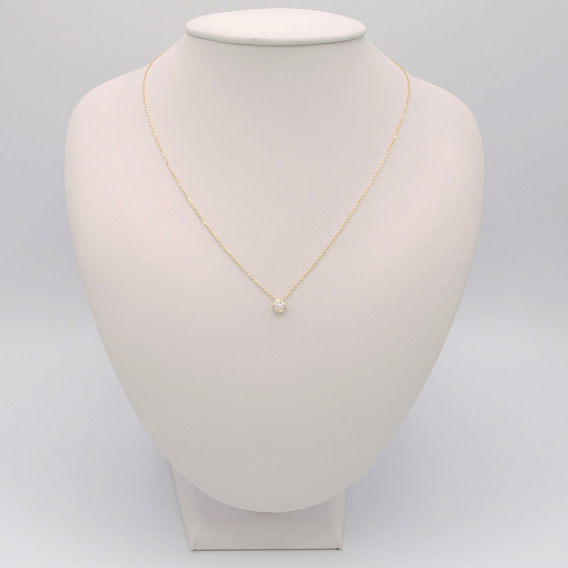 Zlatý řetízek s kulatým zirkonem 1,40g